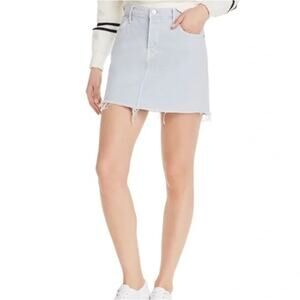 Mother Superior Women's size 24 The Vagabond Fray Mini Skirt in Baby Blue